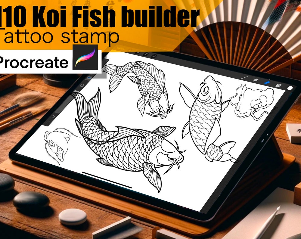 Koi Fish Builder for procreate!!